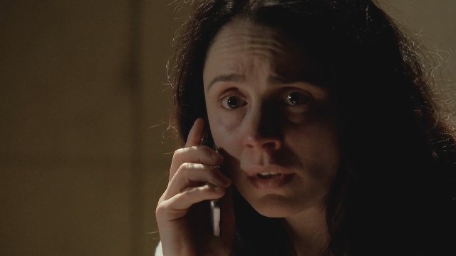 Woman talking cell phone window free wallpaper - medium preview image