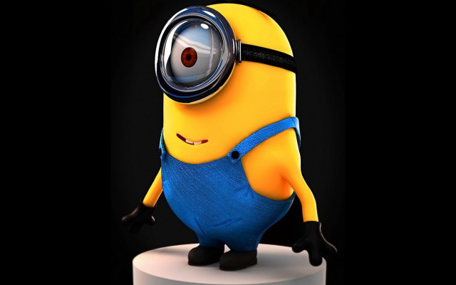 Minion goggles blue overalls funny free wallpaper - medium preview image