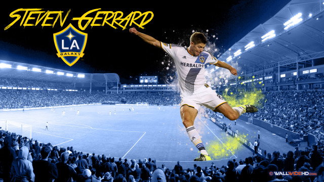 Man kicking soccer crowd night free wallpaper - medium preview image
