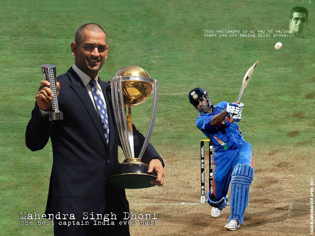 Man suit trophy cricket bat free wallpaper - medium preview image
