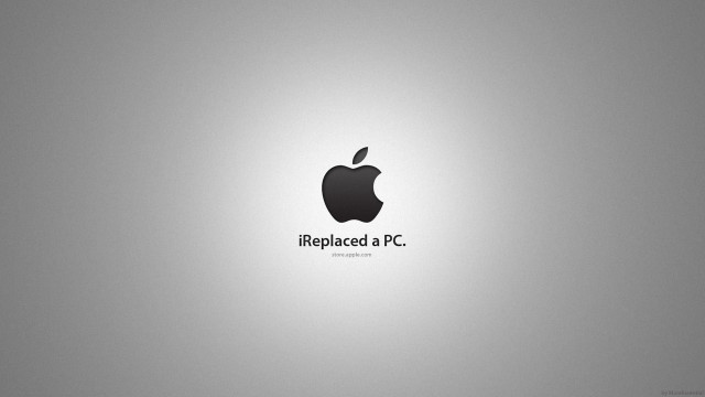 Apple logo gray background black free wallpaper - medium preview image