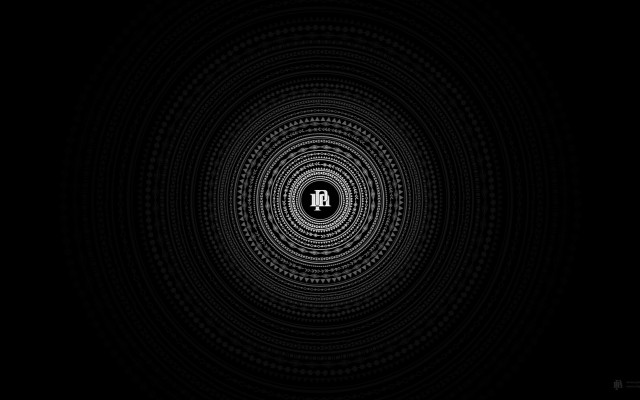 Black white circle letter center free wallpaper - medium preview image
