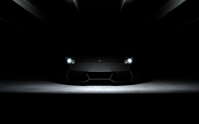 Black sports car dark room #17 free wallpaper - medium preview image