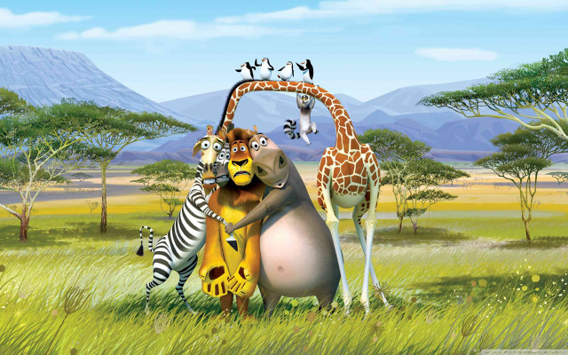 Giraffe zebra animals field trees free wallpaper - medium preview image