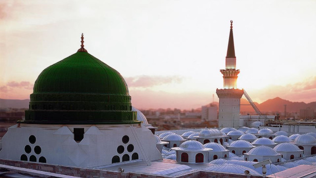 White domes green dome sunset free wallpaper - medium preview image