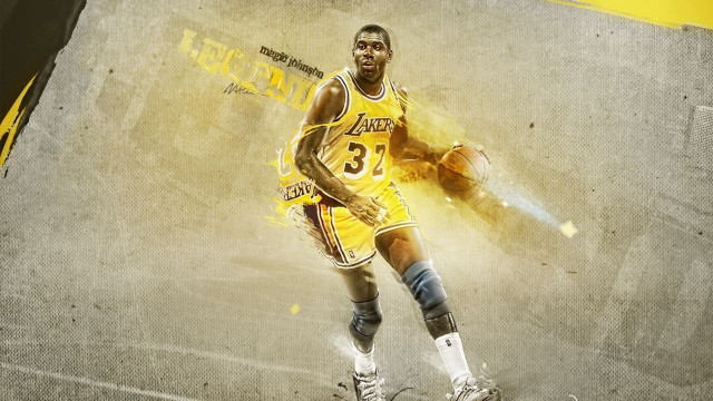 Basketball player yellow uniform holding free wallpaper - medium preview image