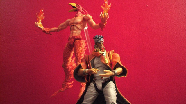 Statue man sword demon red free wallpaper - medium preview image