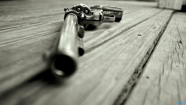 Guns doorhandle woodenfloor blackandwhite military free wallpaper - medium preview image
