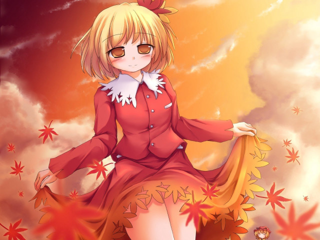 Woman red dress cloud red free wallpaper - medium preview image