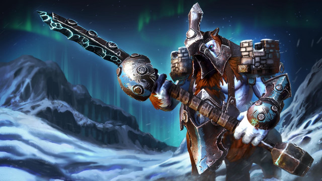 Man armor sword snowy landscape free wallpaper - medium preview image