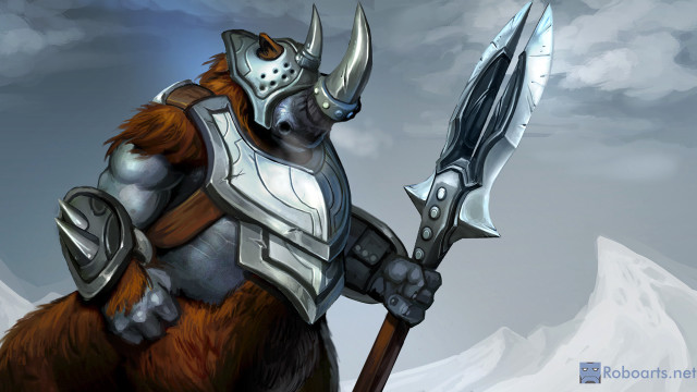 Cartoon man armor sword giant free wallpaper - medium preview image