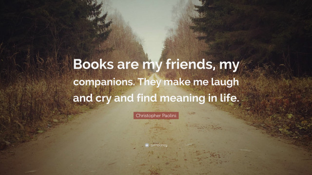 Books are my friends quote free wallpaper - medium preview image