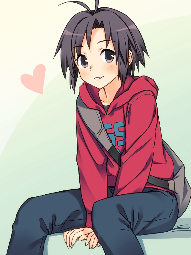 Person sitting ledged hoodie heart free wallpaper - medium preview image