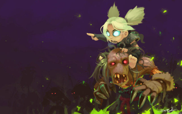 Cartoon demon character funny face free wallpaper - medium preview image
