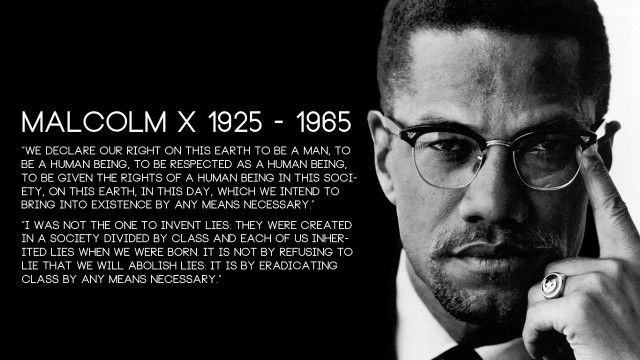 Malcolm x quote black white free wallpaper - medium preview image