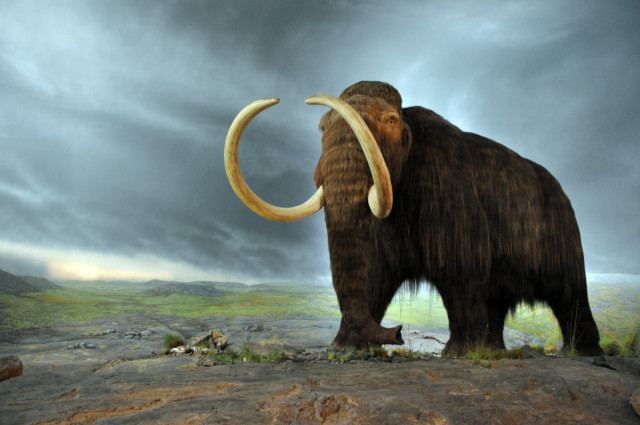 Mammoth rocky outcropping cloudy sky free wallpaper - medium preview image