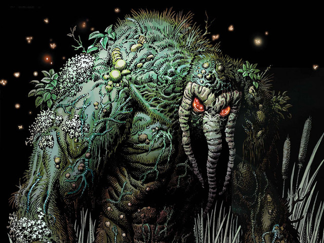 Red eyes green body creature free wallpaper - medium preview image