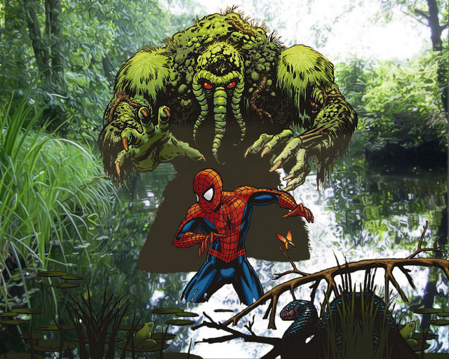 Spider man woods giant creature free wallpaper - medium preview image