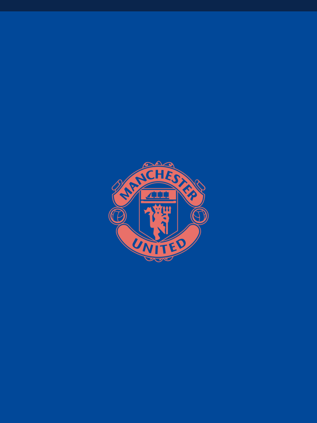 Blue background manchester united emblem free wallpaper - medium preview image