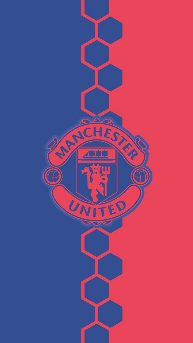 Red blue background manchester united free wallpaper - medium preview image