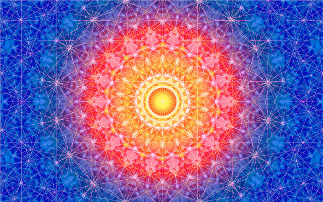 Colorful abstract flower life star free wallpaper - medium preview image