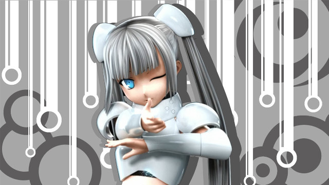 Alice prin white hair blue free wallpaper - medium preview image
