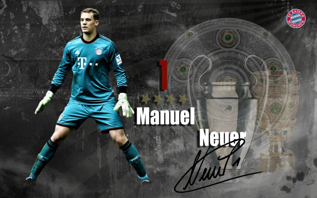 Man blue uniform kicking soccer #3 free wallpaper - medium preview image