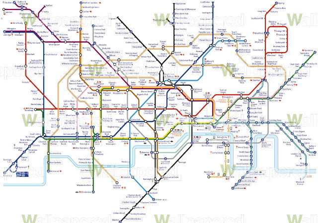 London underground railway map stations #2 free wallpaper - medium preview image