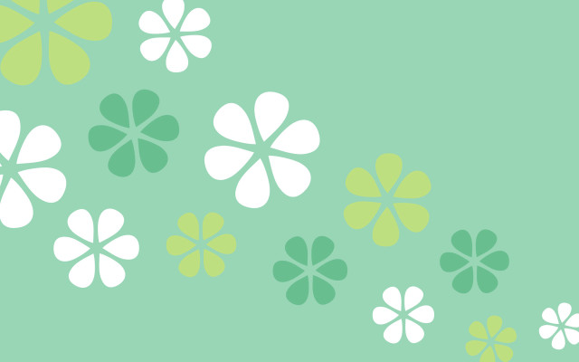 Green white flower pattern background free wallpaper - medium preview image