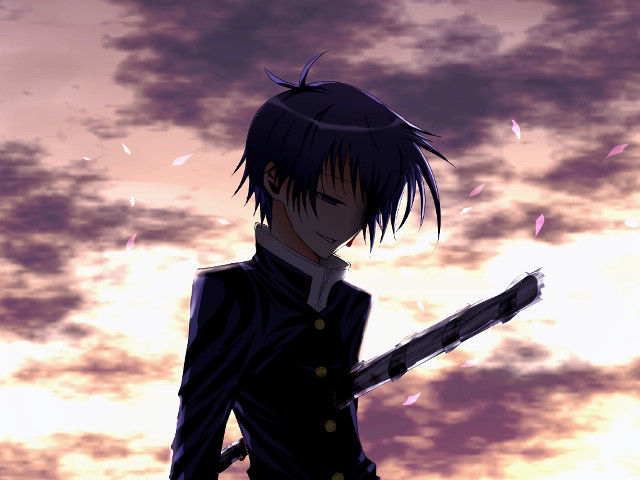 Man sword cloudy sky birds free wallpaper - medium preview image