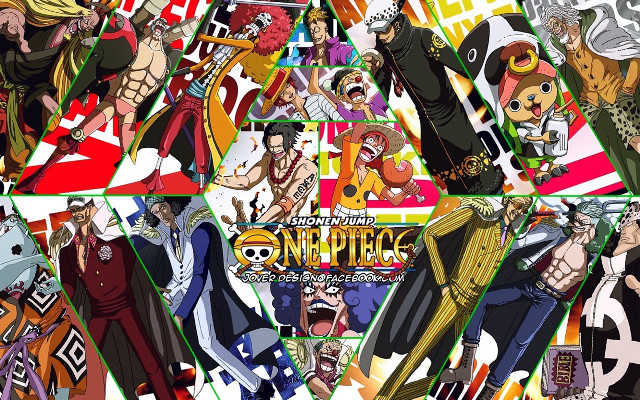 Anime collage colorful characters different free wallpaper - medium preview image
