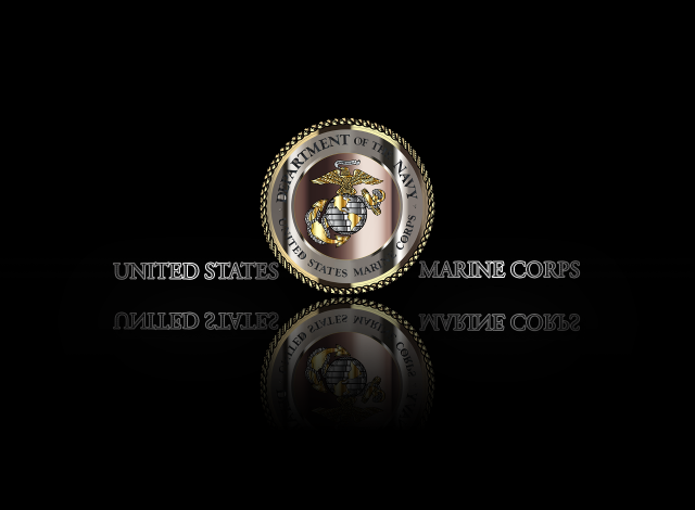 Marine emblem reflection allen talcott free wallpaper - medium preview image