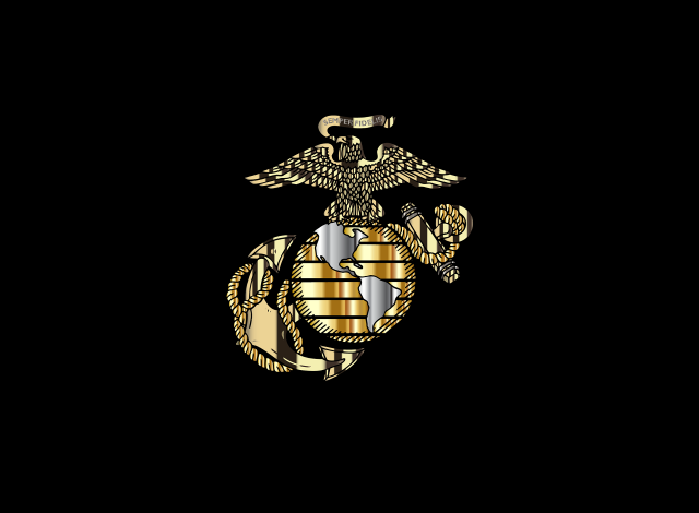 Us marine emblem black background free wallpaper - medium preview image