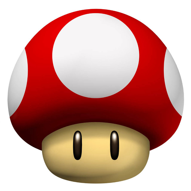 Mushroom white dot face eyes free wallpaper - medium preview image