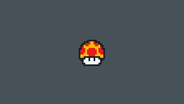 Pixellated mushroom red yellow hat free wallpaper - medium preview image