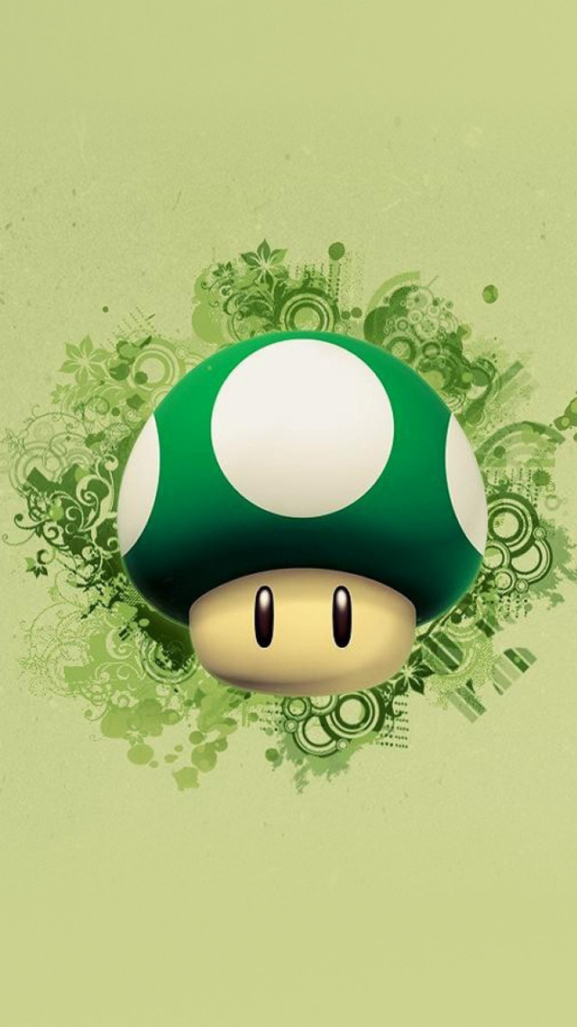 Mushroom green background white mushroom free wallpaper - medium preview image
