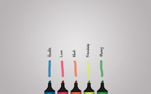 Colored pens white background black free wallpaper - medium preview image