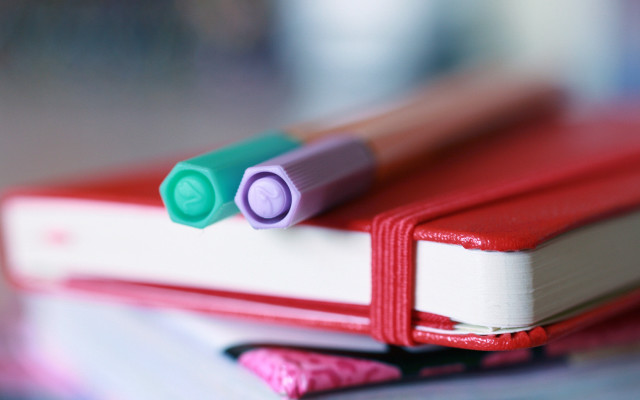 Book closeup markers bookmark cover free wallpaper - medium preview image