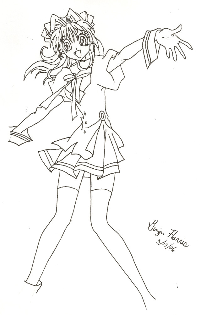 Girl dress hat arms outstretched free wallpaper - medium preview image