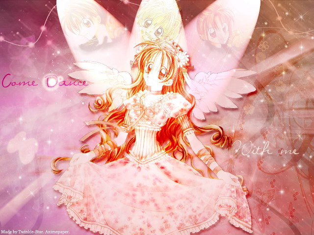 Fairy pink dress wings chest free wallpaper - medium preview image
