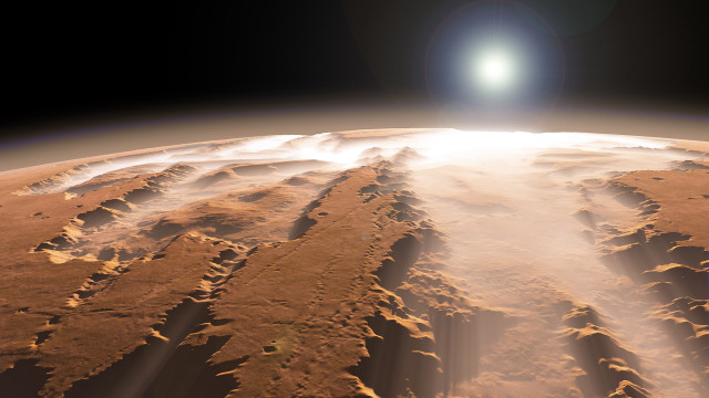 Distant planet space view bright free wallpaper - medium preview image