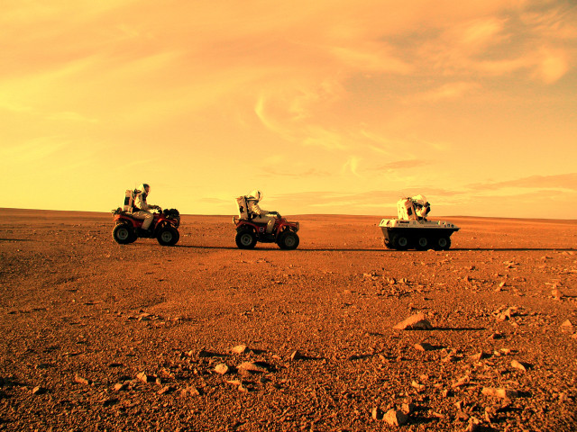 Vehicles dirt road desert sky free wallpaper - medium preview image