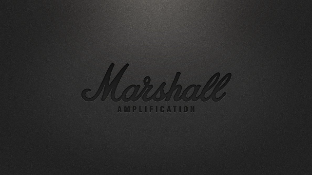 Black white marshall amplifications logo free wallpaper - medium preview image