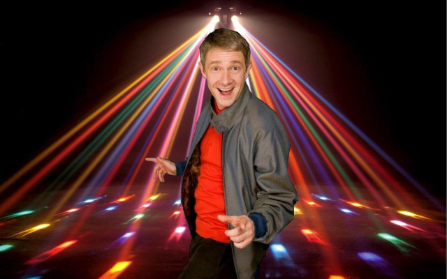 Man colorful light show hologram free wallpaper - medium preview image