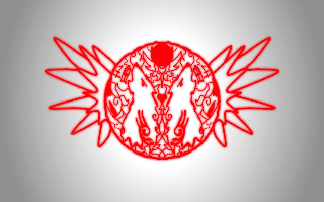 Red white circle bird dragon free wallpaper - medium preview image