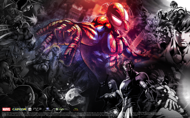 Anime characters red light faces free wallpaper - medium preview image