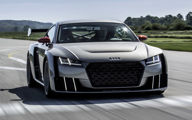 Silver car forest road 3d free wallpaper - medium preview image