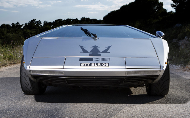 Silver sports car hologram cloudy free wallpaper - medium preview image