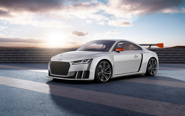 White car sunset cloudy sky free wallpaper - medium preview image