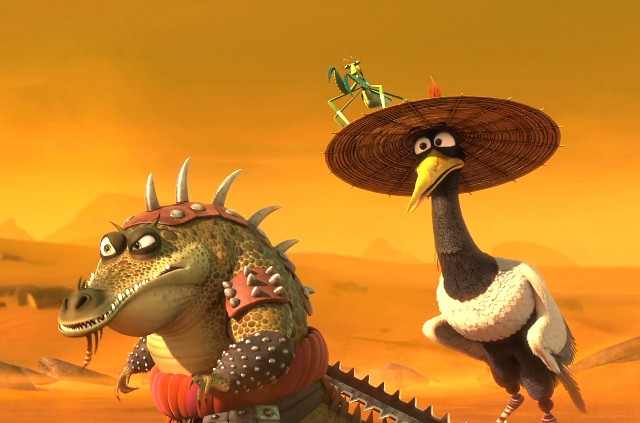 Bird dinosaur desert man horse free wallpaper - medium preview image